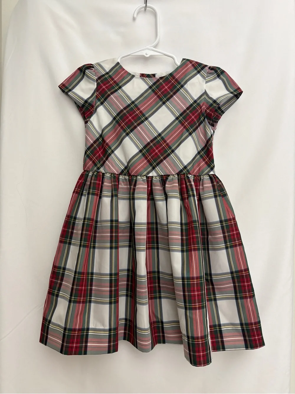 Ralph Lauren Red and Cream Plaid Fit-and-Flare Girls' Dress